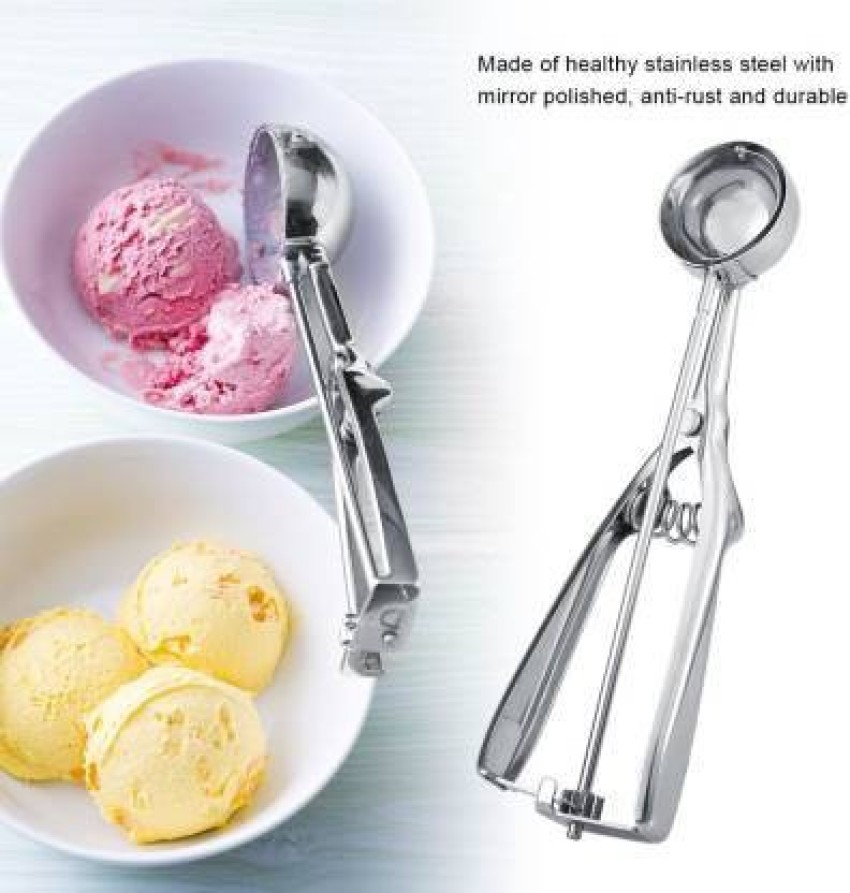 Durable Stainless Steel Double-end Melon Ice Cream Baller Scoop, Melon  Baller Fruit Spoon Watermelon Dessert Scoop Cookie Dough Cake Pops Spoon