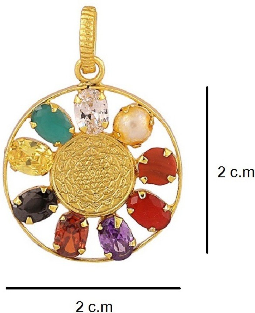 Navratna hot sale gold pendant