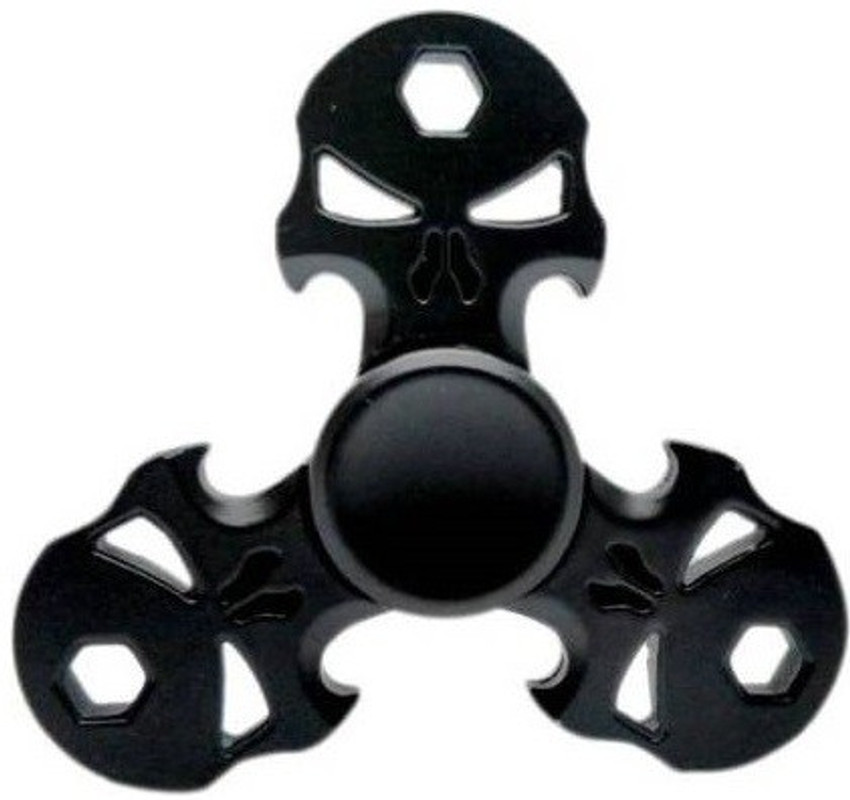 Little Joy Skull Crusher Black Matte Paint Metal Fidget Hand