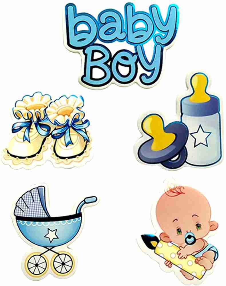 DECOR MY PARTY 7 cm Wall Stickers For Baby Boy Room Cute Baby