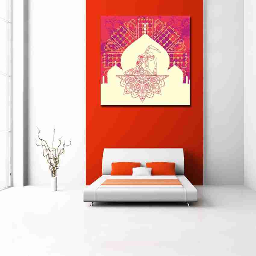 Artzfolio 30.48 cm Traditional Indian Arabic Art with Yoga Design