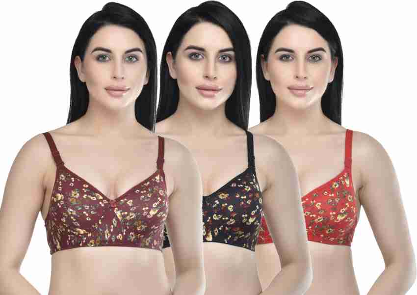 GLAVON, 1 Pcs Light Padded Bra Non Wired 75% Coverage Comfirt Style Bra for  Women/Girls (32,Skin) + 1,Pair Detachable Transparent Bra Strap [ Combo