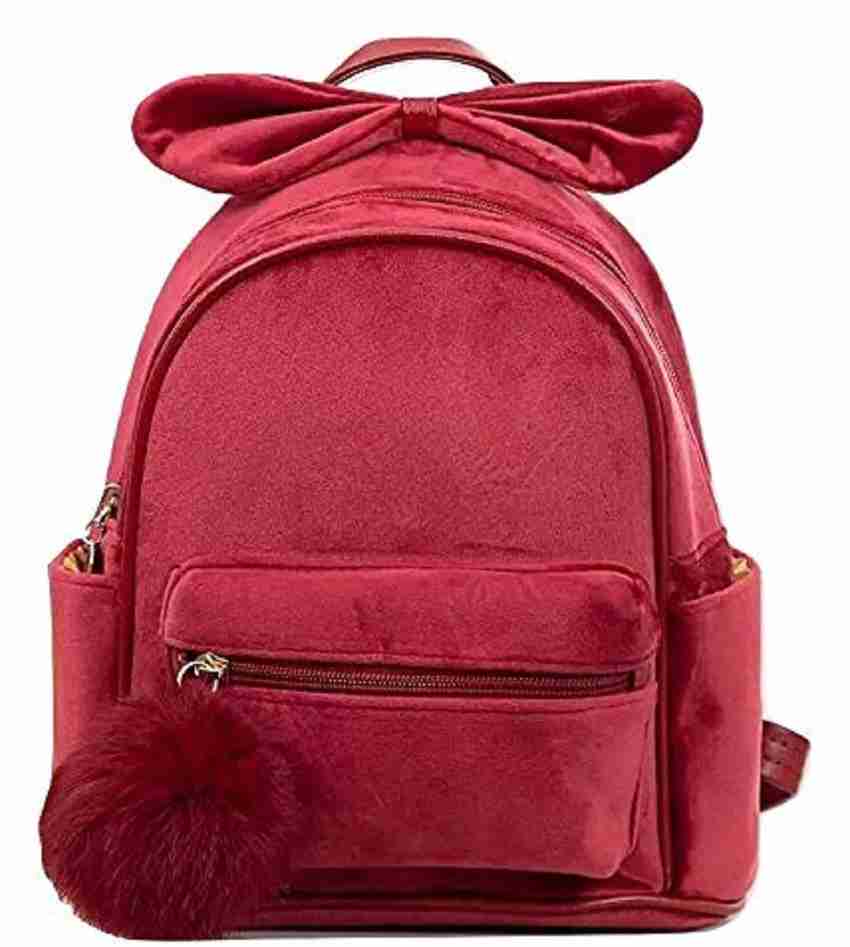 Small velvet backpack on sale