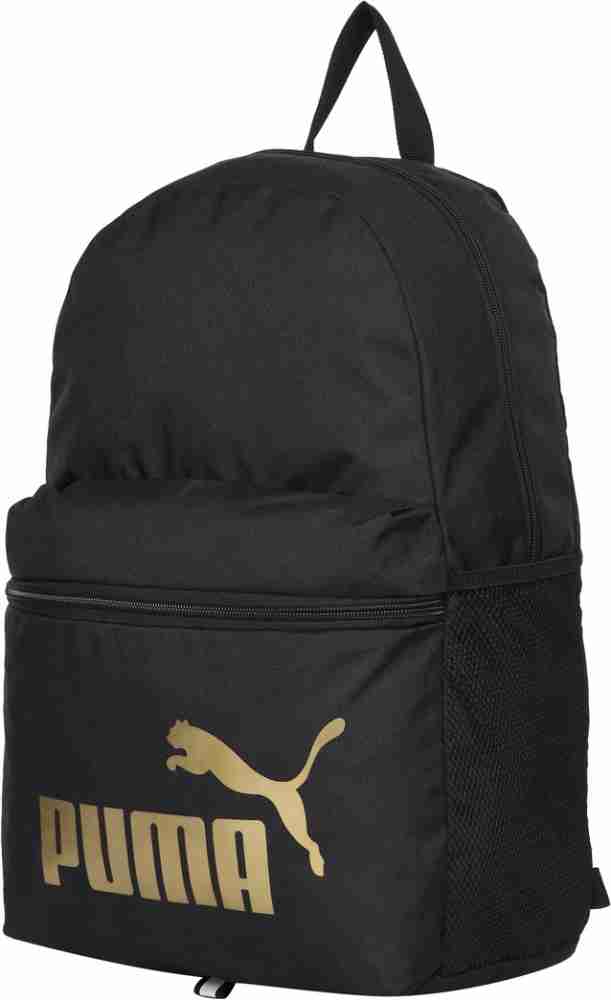 Puma black clearance and gold backpack