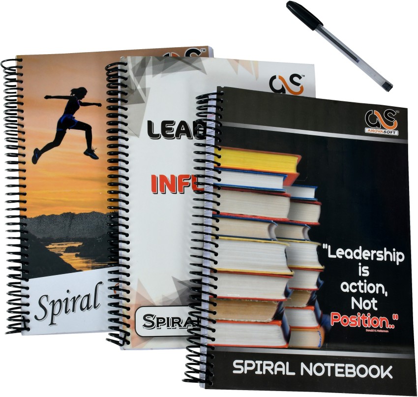 Amblitz Spiral Notebook (A4, 500 Pages) Single Line Ruled 