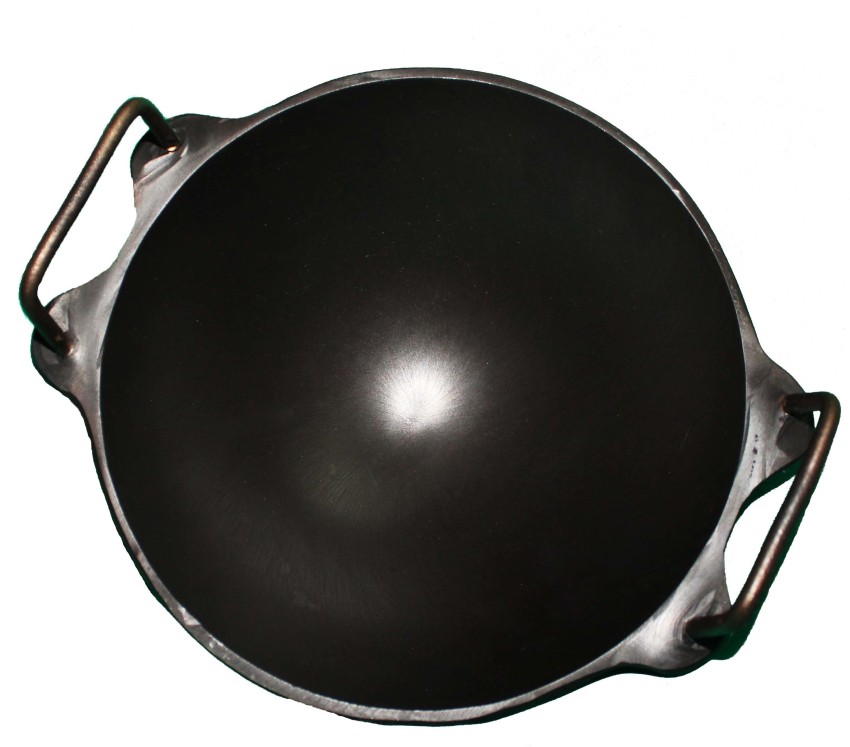 Iron Curve Deep Bottom Bombay Kadai,iron Kadai,frying Pan for