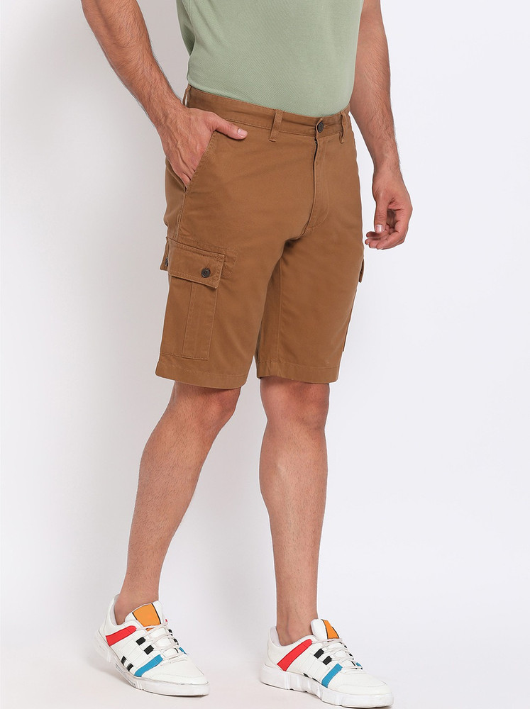 INDIAN TERRAIN Solid Men Brown Cargo Shorts