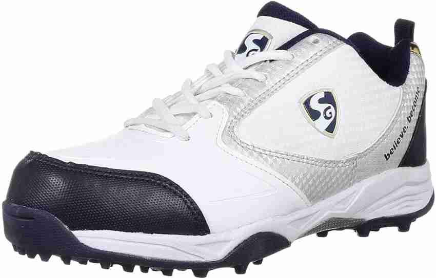 SG Mesh Shoe Scorer 4.0 White Navy Silver 4 UK Cricket Shoes For