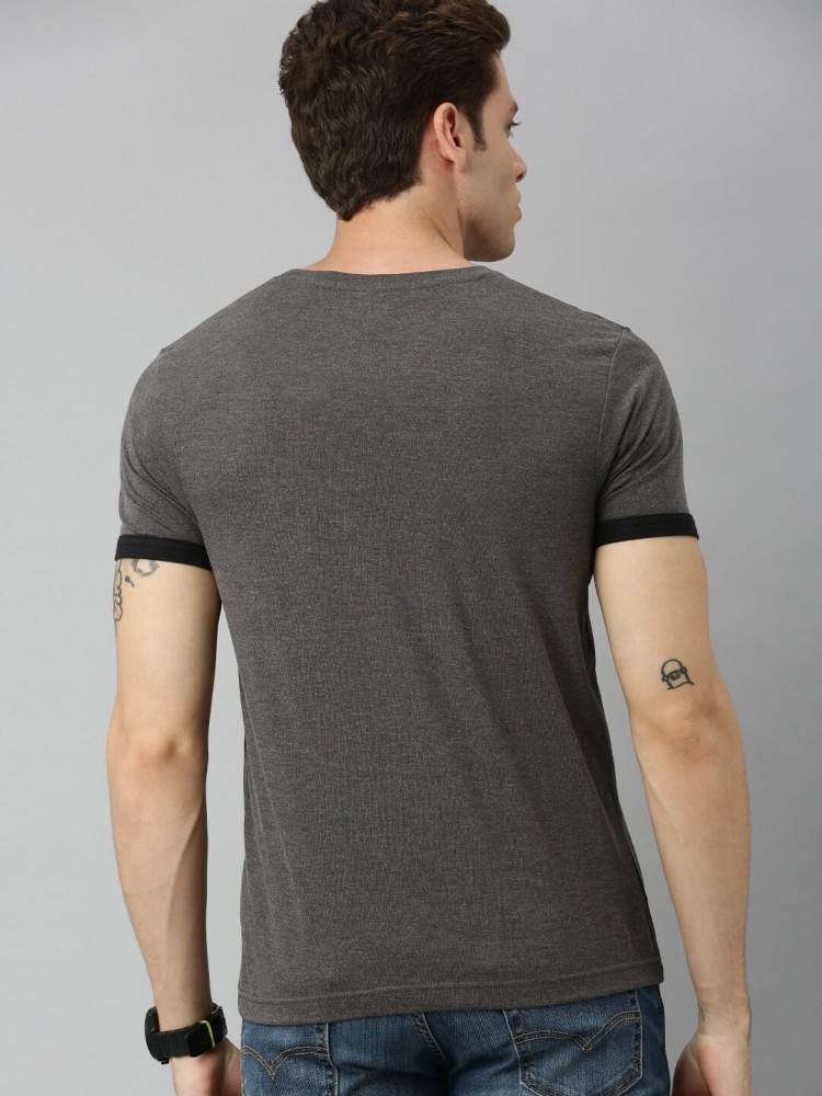 Printed Grey Men Polyester Casual T Shirt, Medium, Round Neck at Rs  190/piece in New Delhi