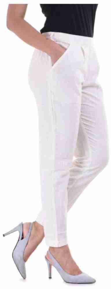 Buy Neelo Kurti Regular Fit Cotton Trouser Pants for  Women(Black-Beige002-S) at