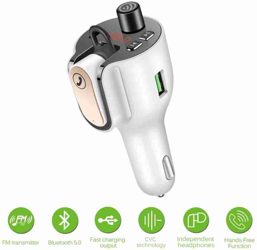 GetUSCart- Bluetooth 5.3 FM Transmitter for Car, Bluetooth Car Adapter with  Type-C PD(30W) Car Charger and Dual USB Port,Wireless FM Radio Transmitter,  Support MP3 Player, Handsfree Calling, LED Backlit, U Disk