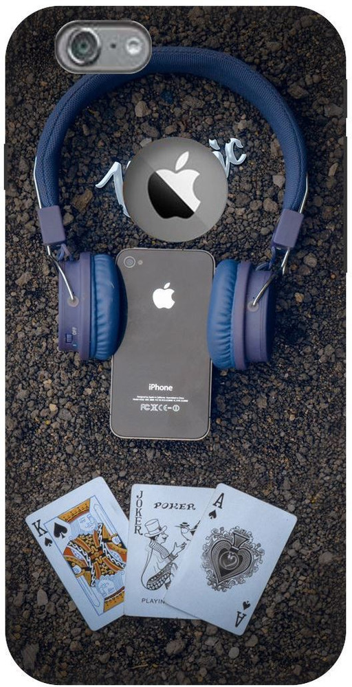 Snapcrowd Back Cover for Apple Iphone 6 logo cute Headphones Music
