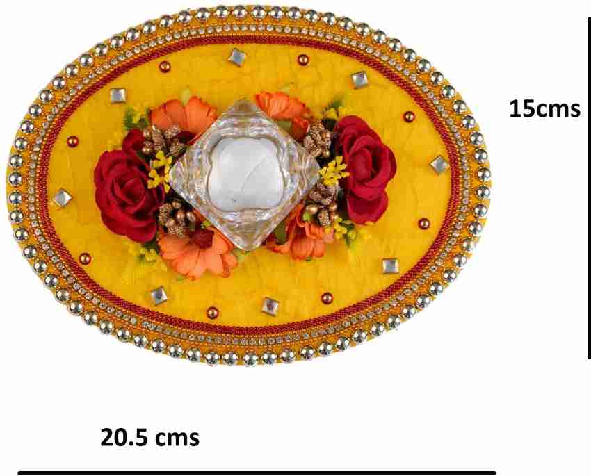 SG Creations Engagement Ring Platter Thali Wedding Ring Thali