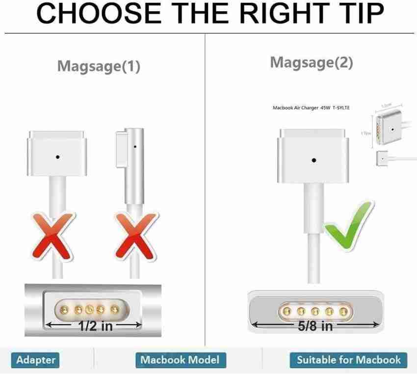 Lapcare 60W 16.5V Magsafe2 Pin Laptop Adapter Charger Compatible
