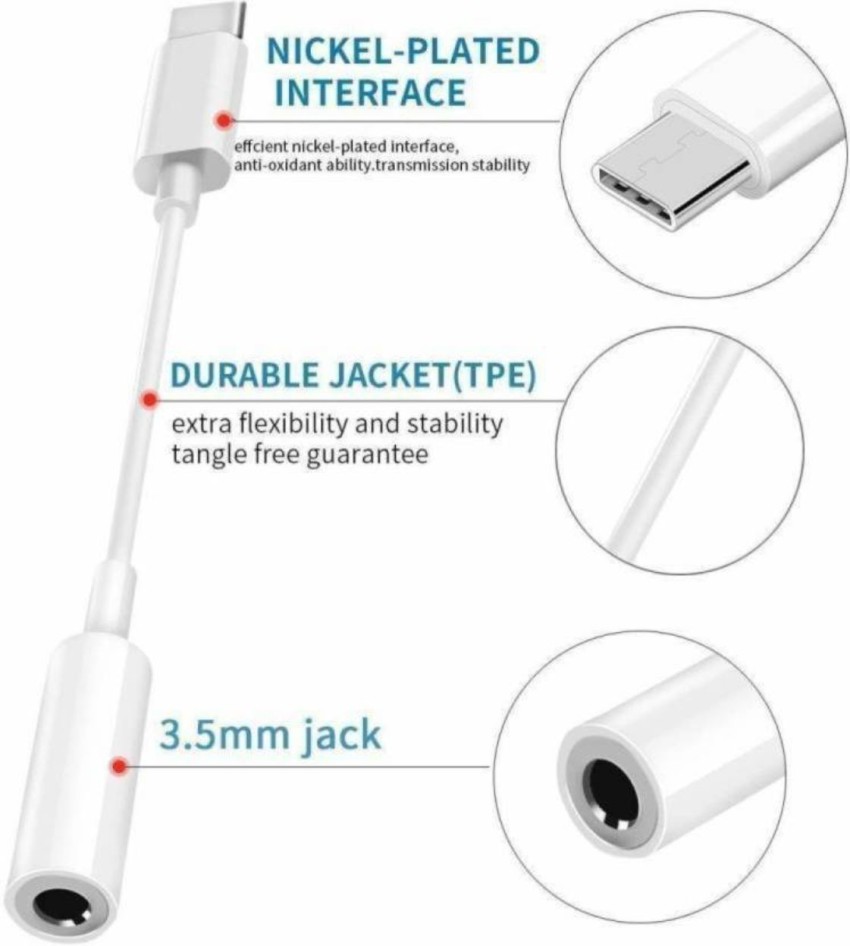 USB C to 3.5 mm Jack Female Auxiliary Audio Cable for Motorola ThinkPhone  Connect Your Mobile to Your Headphones, Headphones, etc. 