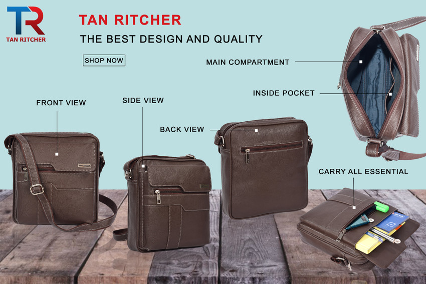 Leatherette sling bag shop