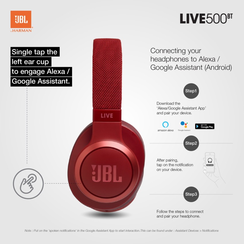 JBL Live 500BT Voice Enabled with 30 Hours of Playtime and FAST Charging Bluetooth Headset