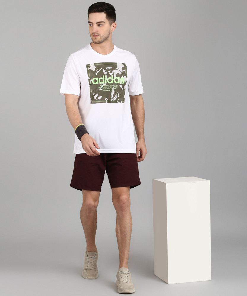 ADIDAS Sporty Men Round Neck White T-Shirt - Buy ADIDAS Sporty Men Round  Neck White T-Shirt Online at Best Prices in India | Flipkart.com