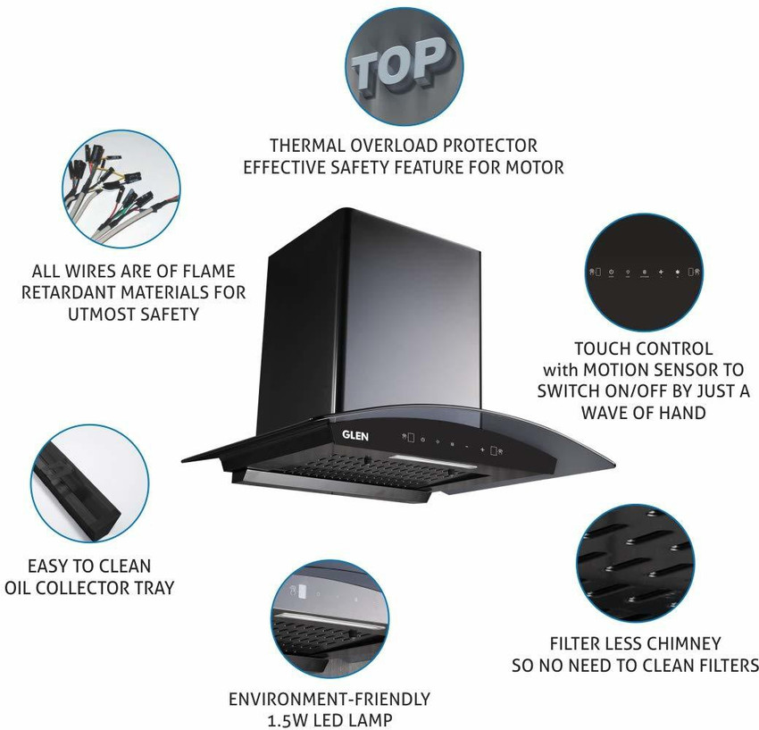 Glen filterless auto clean chimney sale