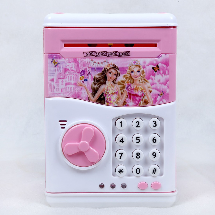 Lekh Enterprise Mini Piggy Digital Money Saving Coin Safe ATM Bank Box Toy for Kids Gift Barbie Pink Coin Bank Price in India Buy Lekh Enterprise Mini Piggy Digital Money Saving Coin
