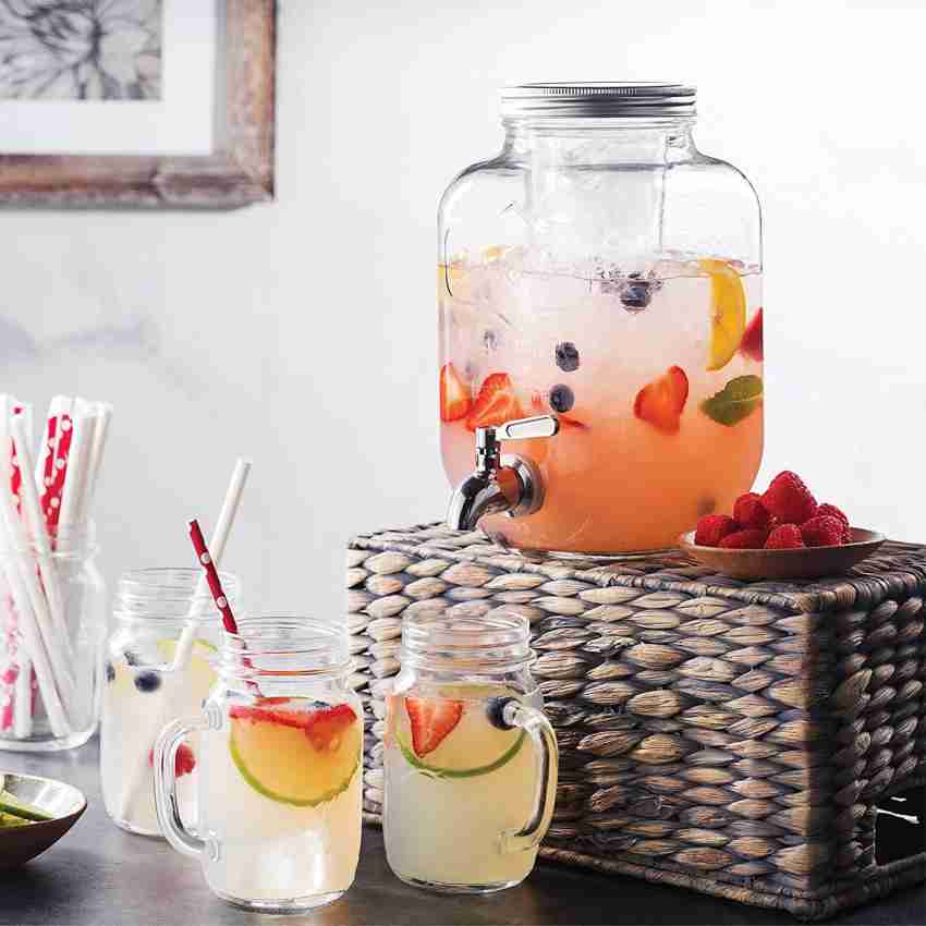 3500ml high quality glass dispenser jar for juice drinking