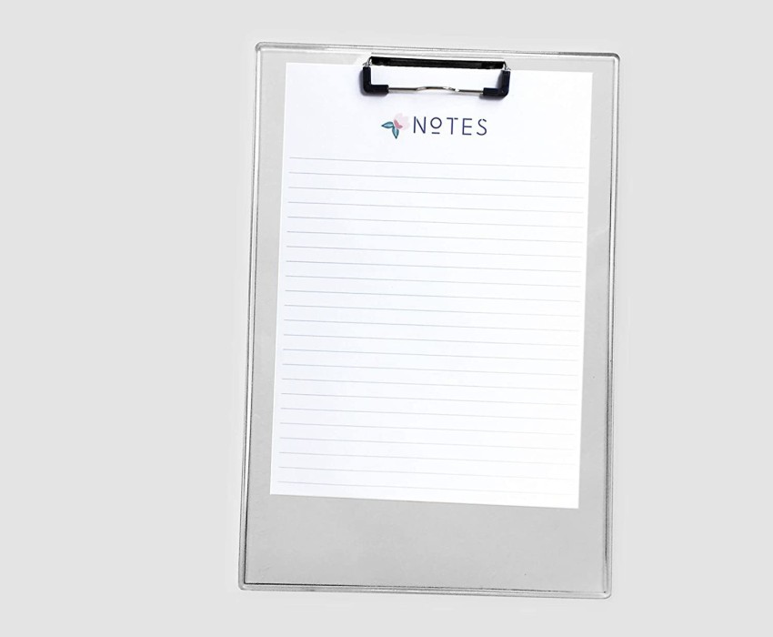 Global Retail Paper clipboard Writing pad, exam Board for  Kids/Students, Transparent exam pad - EXAMINATION PAD