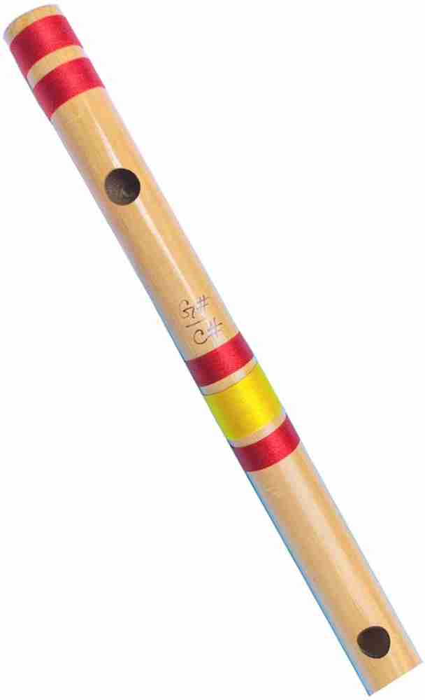YaBuy Bamboo Flute Scale C Sharp Natural Polished With Carry Bag 17 inches  6 Hole -Thread Yellow & Red Bamboo Flute Price in India - Buy YaBuy Bamboo  Flute Scale C Sharp