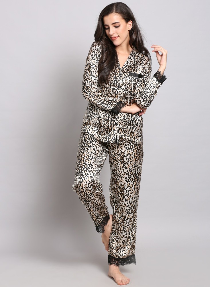 Womens discount leopard pyjamas