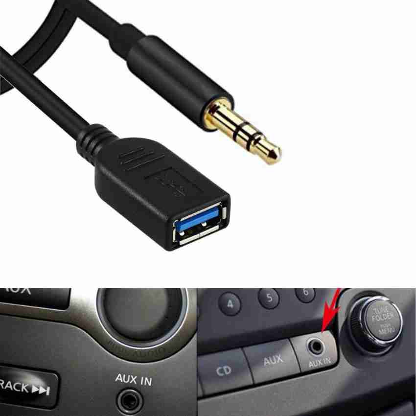 Aux plug in for outlet car