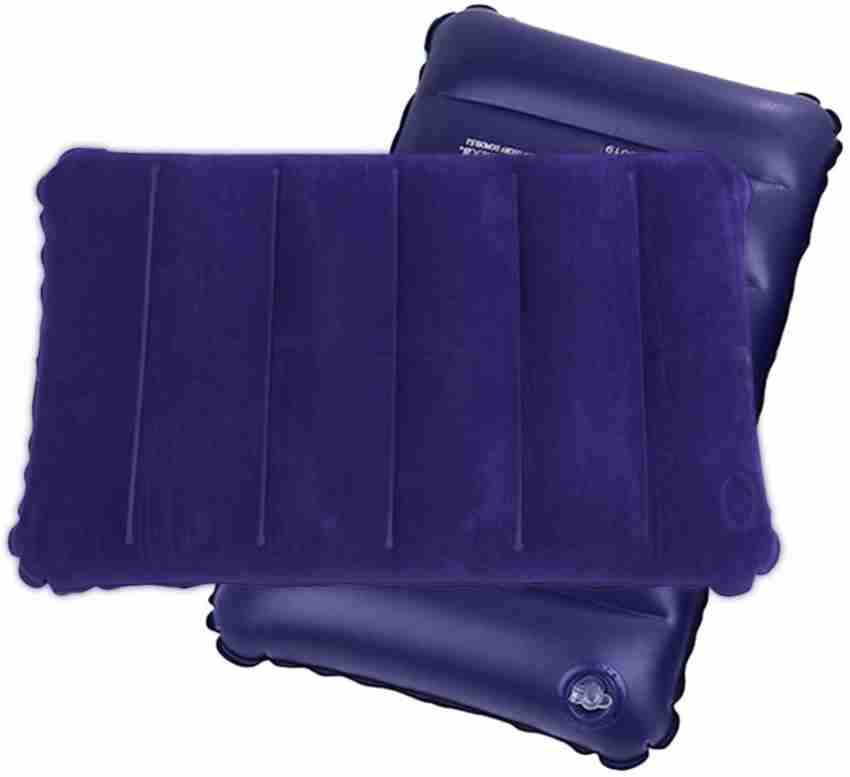 Air Inflatable Pillow Outdoor Travel Portable Folding Double Sides Flocking  Cushion for Travel Plane Hotel Home