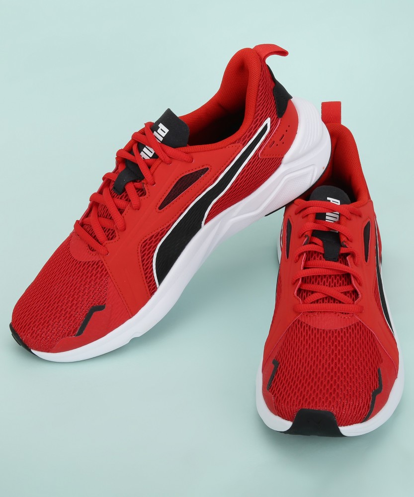 Puma red color on sale shoes