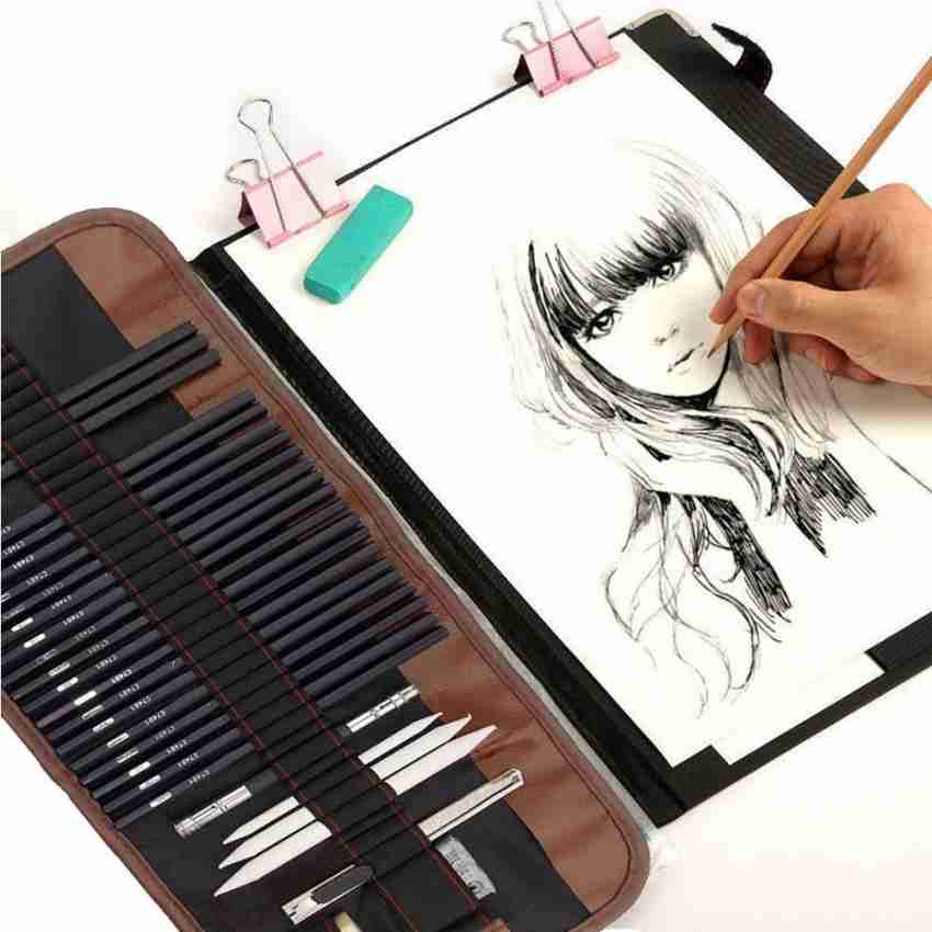 Futurekart Sketch Art Pencil Drawing Pencil, Erasers, Knife  Extender Set for Beginners - Pencil