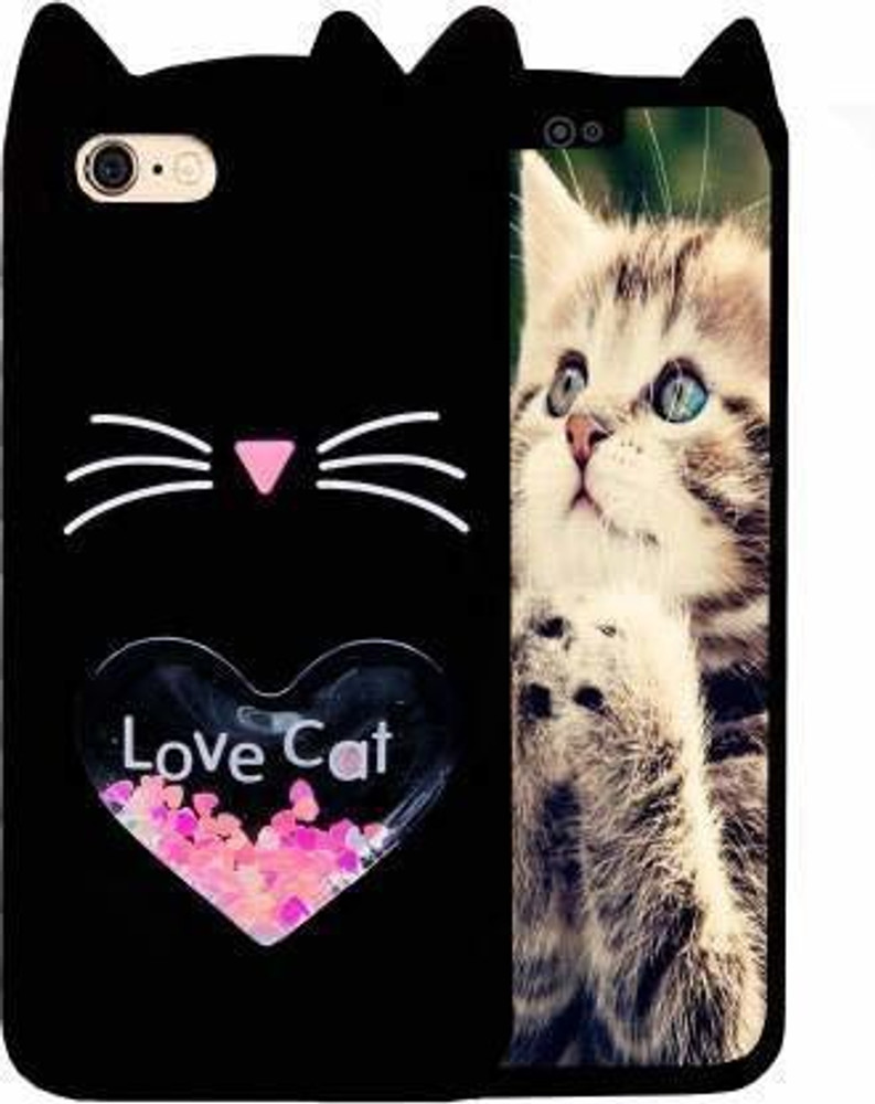KARENCY Back Cover for i Phone 7 Love Cat Heart Design Meow Ear