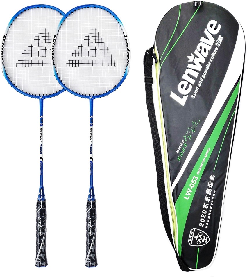 LenWave LW-Y053 Aluminum Alloy Single Frame Strung Badminton Racquet(set of  2) Multicolor Strung Badminton Racquet