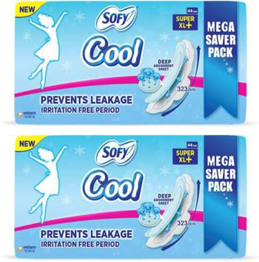 Sofy Cool Super Extra Long+ Sanitary Pads 44 Pieces Online - Sofy