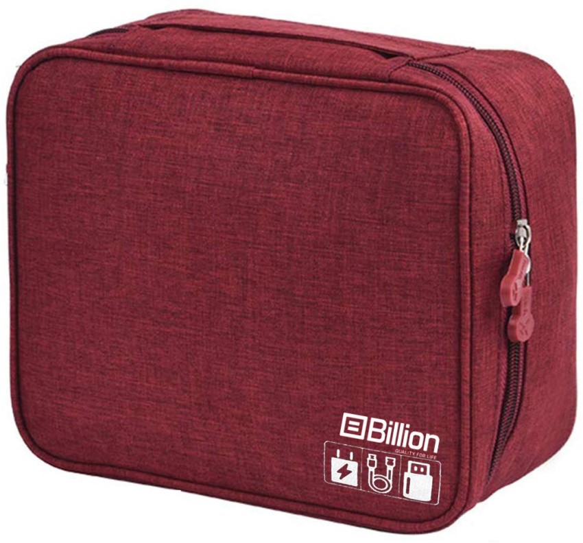 Billion Electronics Accessories Organizer Bag, Universal Carry Travel  Gadget Bag for Cables, Plug and More, Perfect Size Fits for Pad Phone  Charger Hard Disk - Red Red - Price in India
