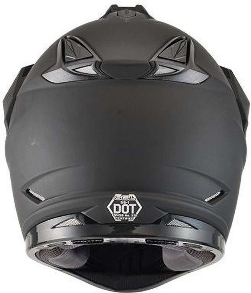 Flat black cheap dirt bike helmet