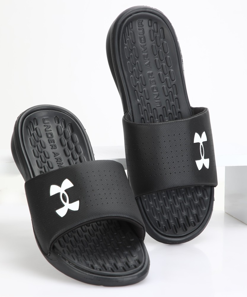 Black under armour flip flops new arrivals