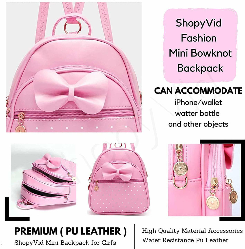 ShopyVid Girls Polka Dot Cute Mini Style Mini Backpack for Girls