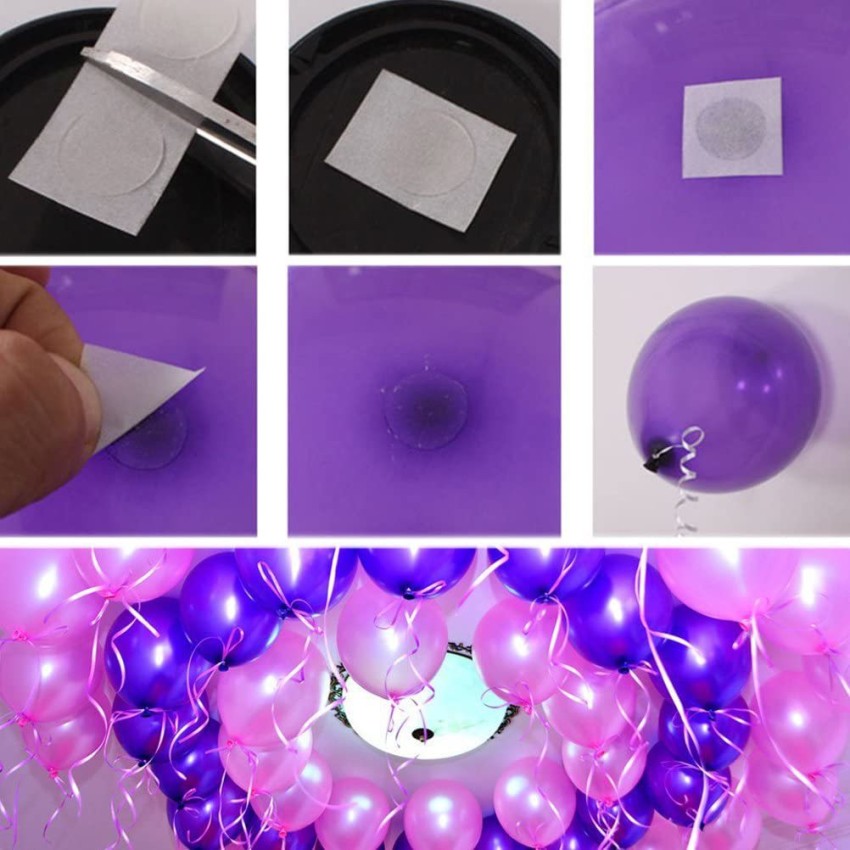 Balsacircle 100 Balloon Glue Dots Party Craft Supplies - Art Wedding Party Decorations Scrapbooking Supplies, Clear