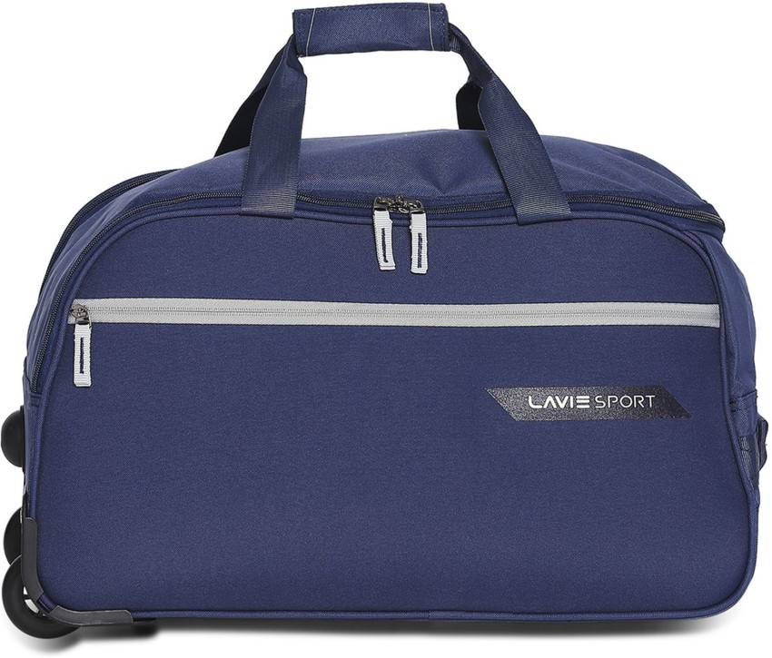 Lavie Sport Cabin Size 56 Litre Pixel Wheel Duffle Travel Bag| Luggage Bag | 2 Wheel Travel Duffle Bag Black