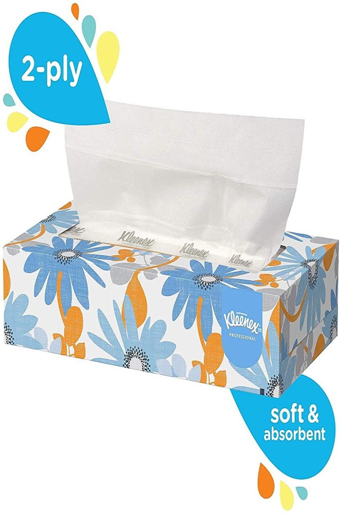 Kleenex Facial Tissue Box-2 ply Flat Box Facial Tissue - 3 Tissue Boxes x  200 Face Tissues - Sheet Size 21 x 21 cm - Price in India, Buy Kleenex  Facial Tissue