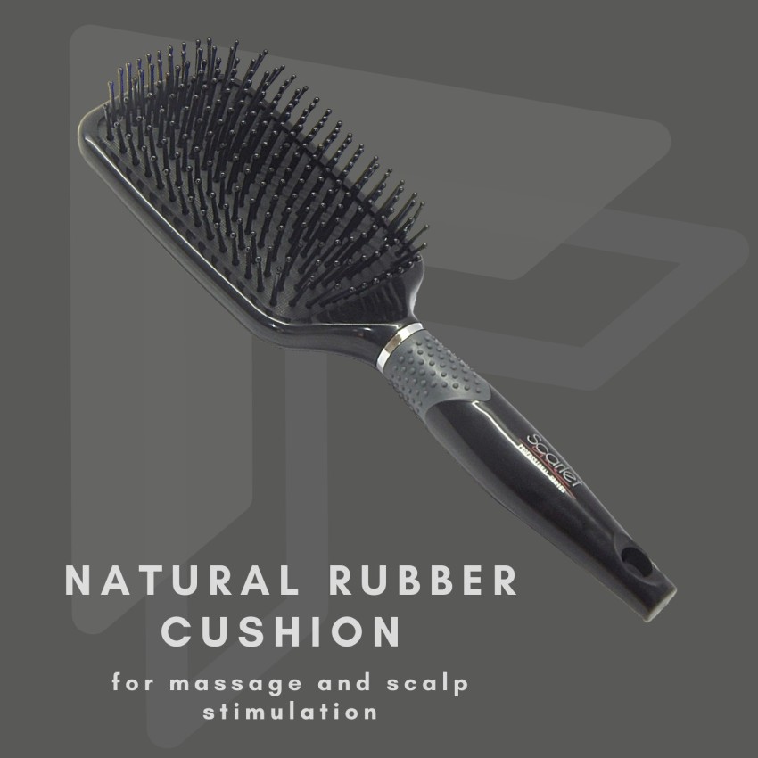 Paddle Hair Brush with Rubber Handle