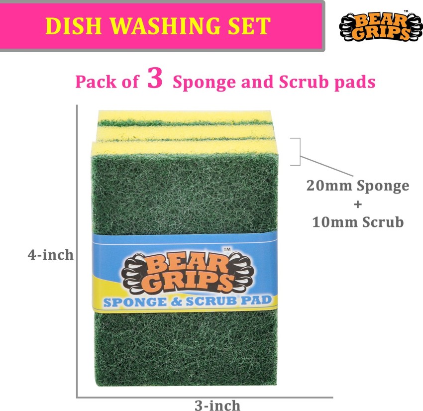 Bear Grips Dish washing set Cleaning Brush Price in India - Buy