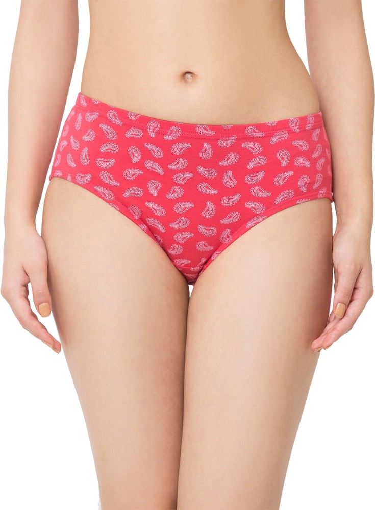 Buy AWEERA Women's Cotton Low Waist Printed Thong Panty Pack of 2 (S,  Multicolor) at