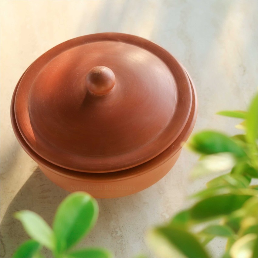 Unglazed Indian Clay Handi/ Clay Pot for Cooking & Serving 