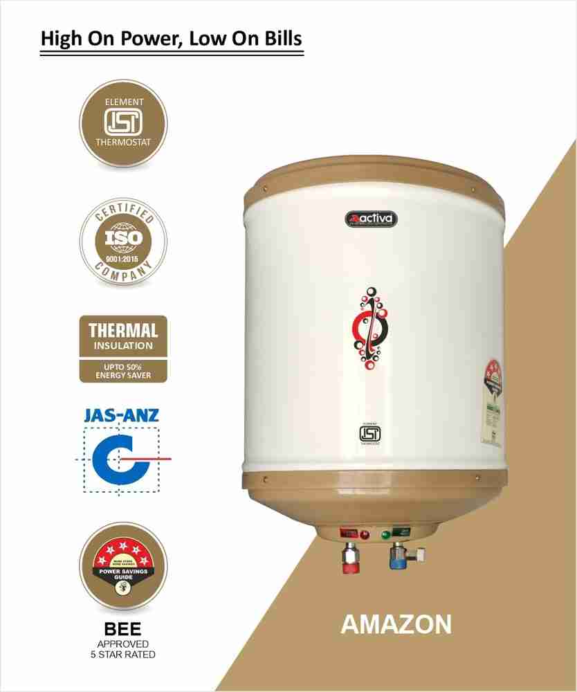 ACTIVA 10 L Storage Water Geyser (Amazon, Ivory) Price in India - Buy ACTIVA  10 L Storage Water Geyser (Amazon, Ivory) online at Flipkart.com