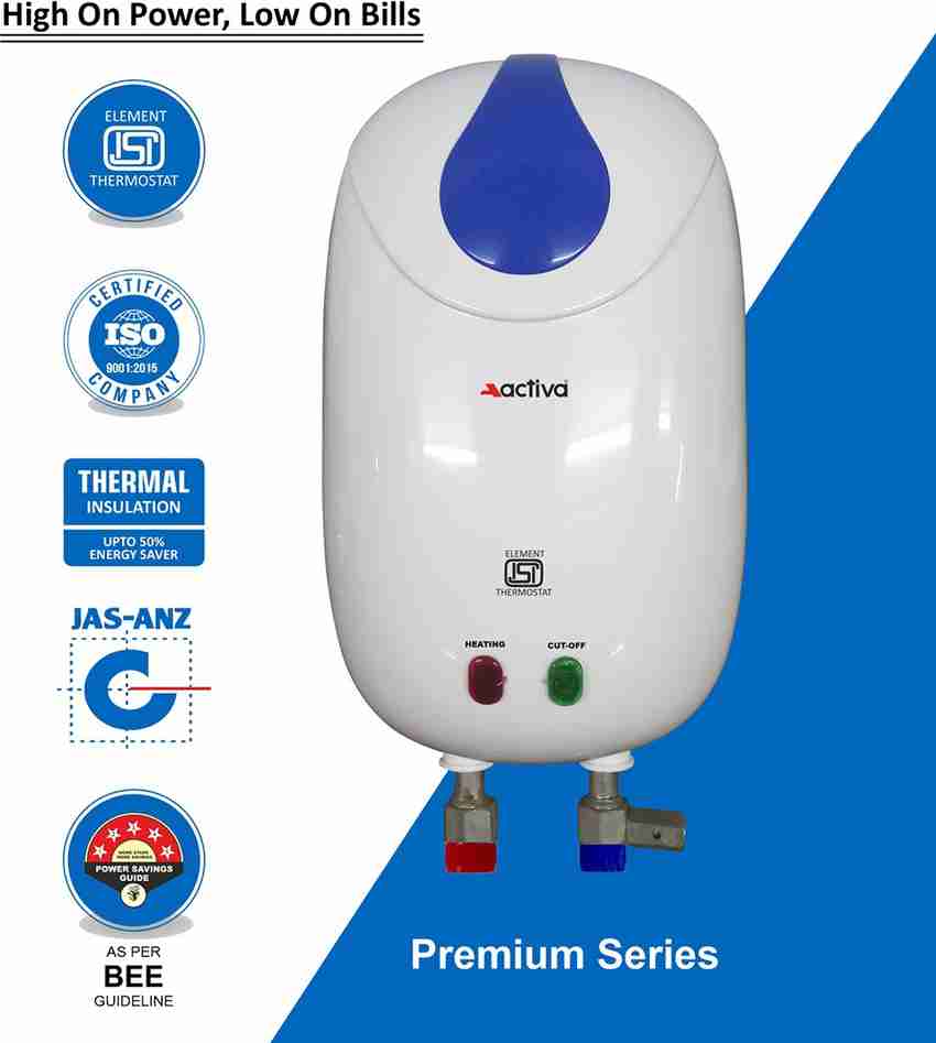 ACTIVA 1 L Instant Water Geyser (5 star Premium, White) Price in India -  Buy ACTIVA 1 L Instant Water Geyser (5 star Premium, White) online at  Flipkart.com