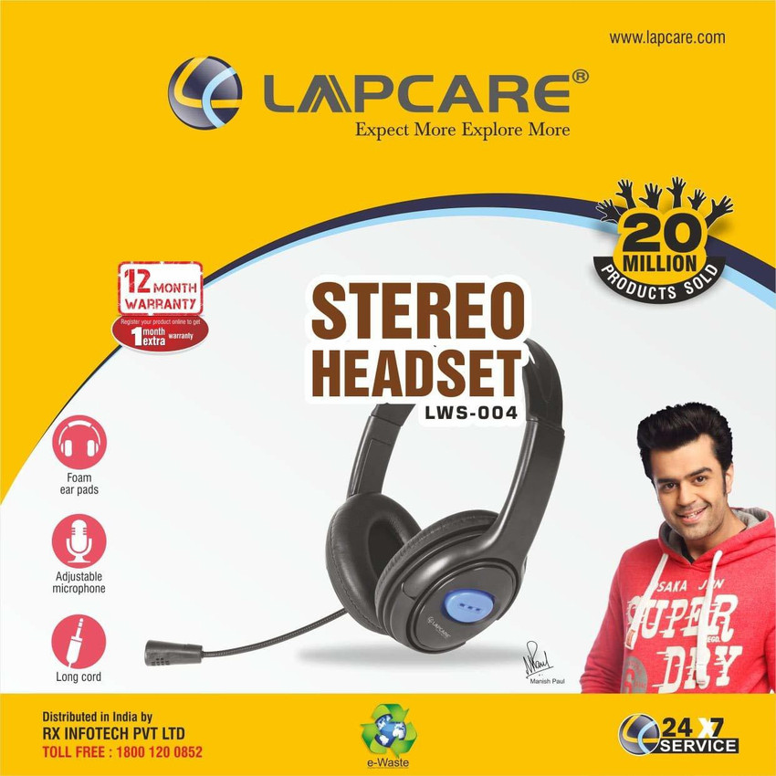 Lapcare headphones with mic 2025