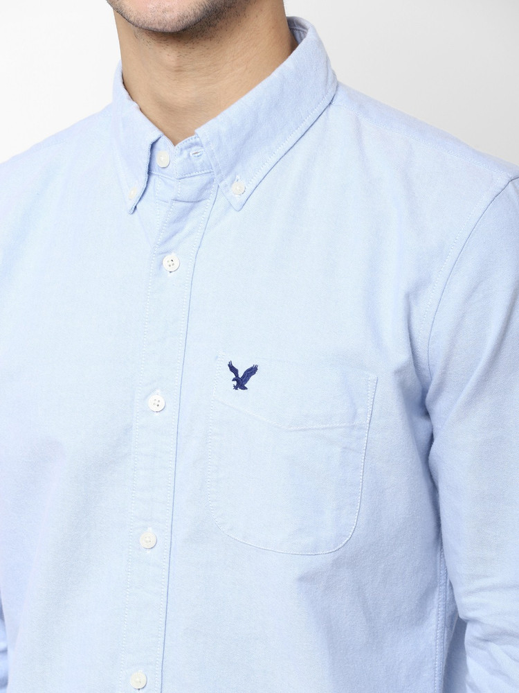 American Eagle Outfitters Men Solid Casual Blue Shirt - Buy American Eagle  Outfitters Men Solid Casual Blue Shirt Online at Best Prices in India |  Flipkart.com